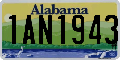AL license plate 1AN1943