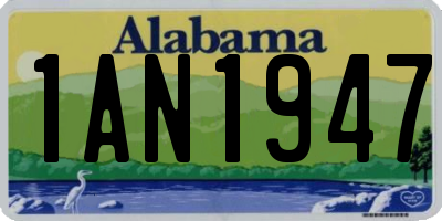 AL license plate 1AN1947