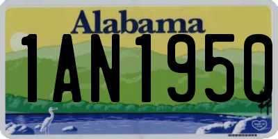 AL license plate 1AN1950