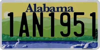 AL license plate 1AN1951
