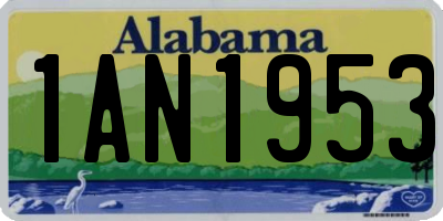 AL license plate 1AN1953