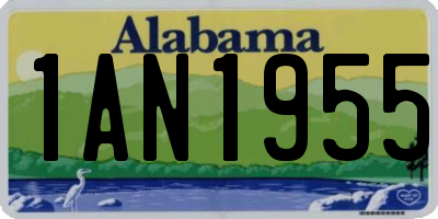 AL license plate 1AN1955