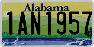 AL license plate 1AN1957