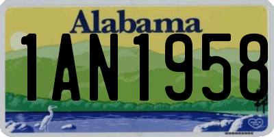 AL license plate 1AN1958