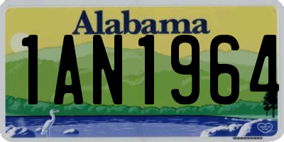 AL license plate 1AN1964