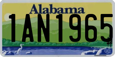 AL license plate 1AN1965