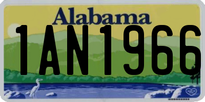 AL license plate 1AN1966