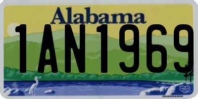 AL license plate 1AN1969