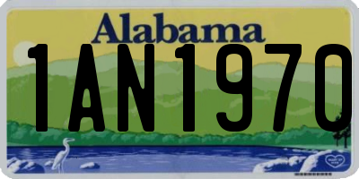 AL license plate 1AN1970