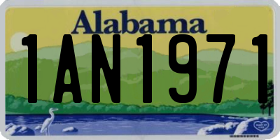 AL license plate 1AN1971