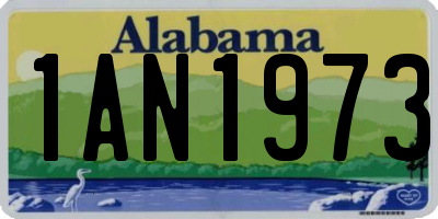 AL license plate 1AN1973