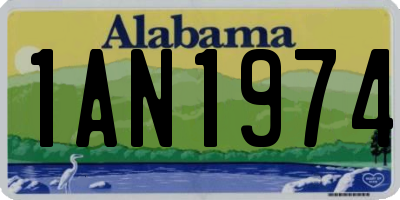 AL license plate 1AN1974