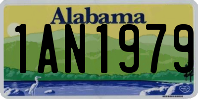 AL license plate 1AN1979