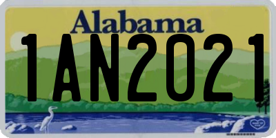 AL license plate 1AN2021