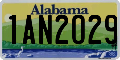 AL license plate 1AN2029