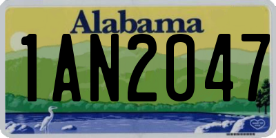 AL license plate 1AN2047