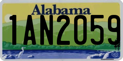 AL license plate 1AN2059