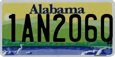 AL license plate 1AN2060
