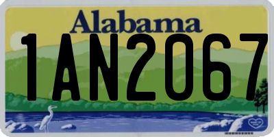 AL license plate 1AN2067