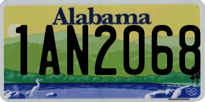 AL license plate 1AN2068