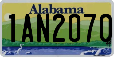 AL license plate 1AN2070