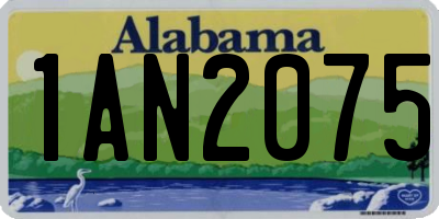 AL license plate 1AN2075