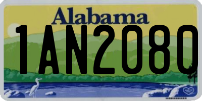 AL license plate 1AN2080