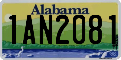AL license plate 1AN2081