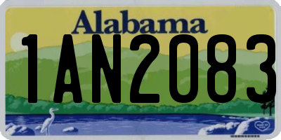 AL license plate 1AN2083