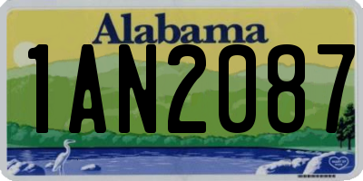 AL license plate 1AN2087