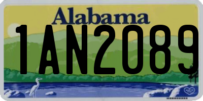 AL license plate 1AN2089