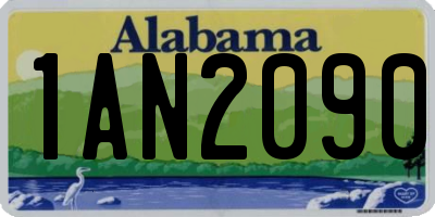 AL license plate 1AN2090
