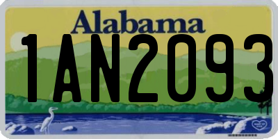 AL license plate 1AN2093