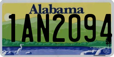 AL license plate 1AN2094