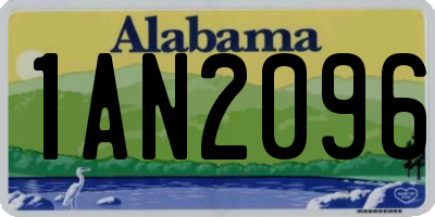 AL license plate 1AN2096