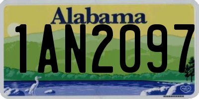 AL license plate 1AN2097