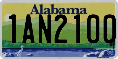 AL license plate 1AN2100