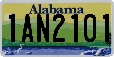 AL license plate 1AN2101