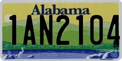AL license plate 1AN2104