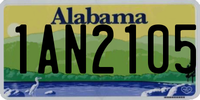 AL license plate 1AN2105