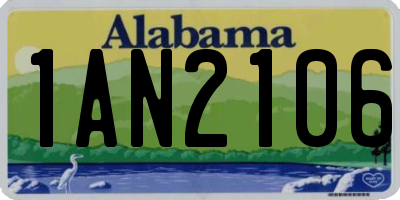 AL license plate 1AN2106