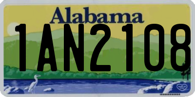 AL license plate 1AN2108