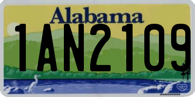 AL license plate 1AN2109