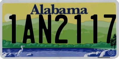 AL license plate 1AN2117