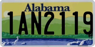 AL license plate 1AN2119
