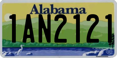 AL license plate 1AN2121