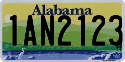 AL license plate 1AN2123