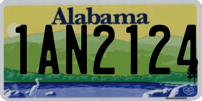 AL license plate 1AN2124