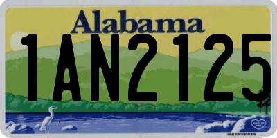 AL license plate 1AN2125