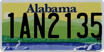 AL license plate 1AN2135